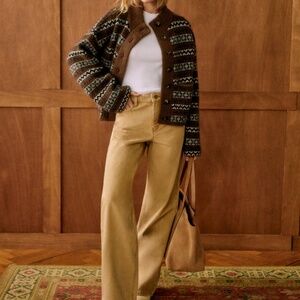 Sezane Wide Leg Trousers